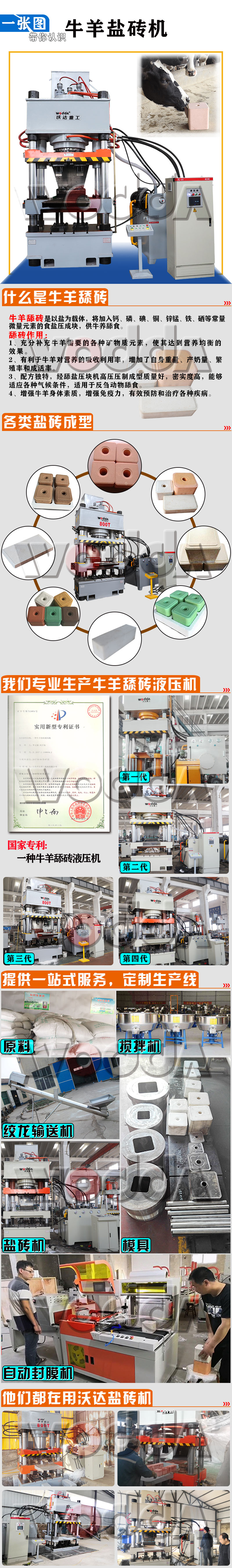 牛羊舔磚液壓機